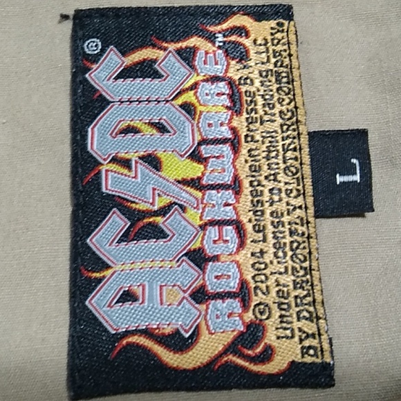 SALE! RARE! AC/DC Rockware Vintage 2004 By Dragonfly Clothing Co GUC W Patches - Picture 6 of 14